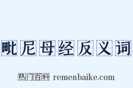 毗尼母经反义词是什么意思的图片